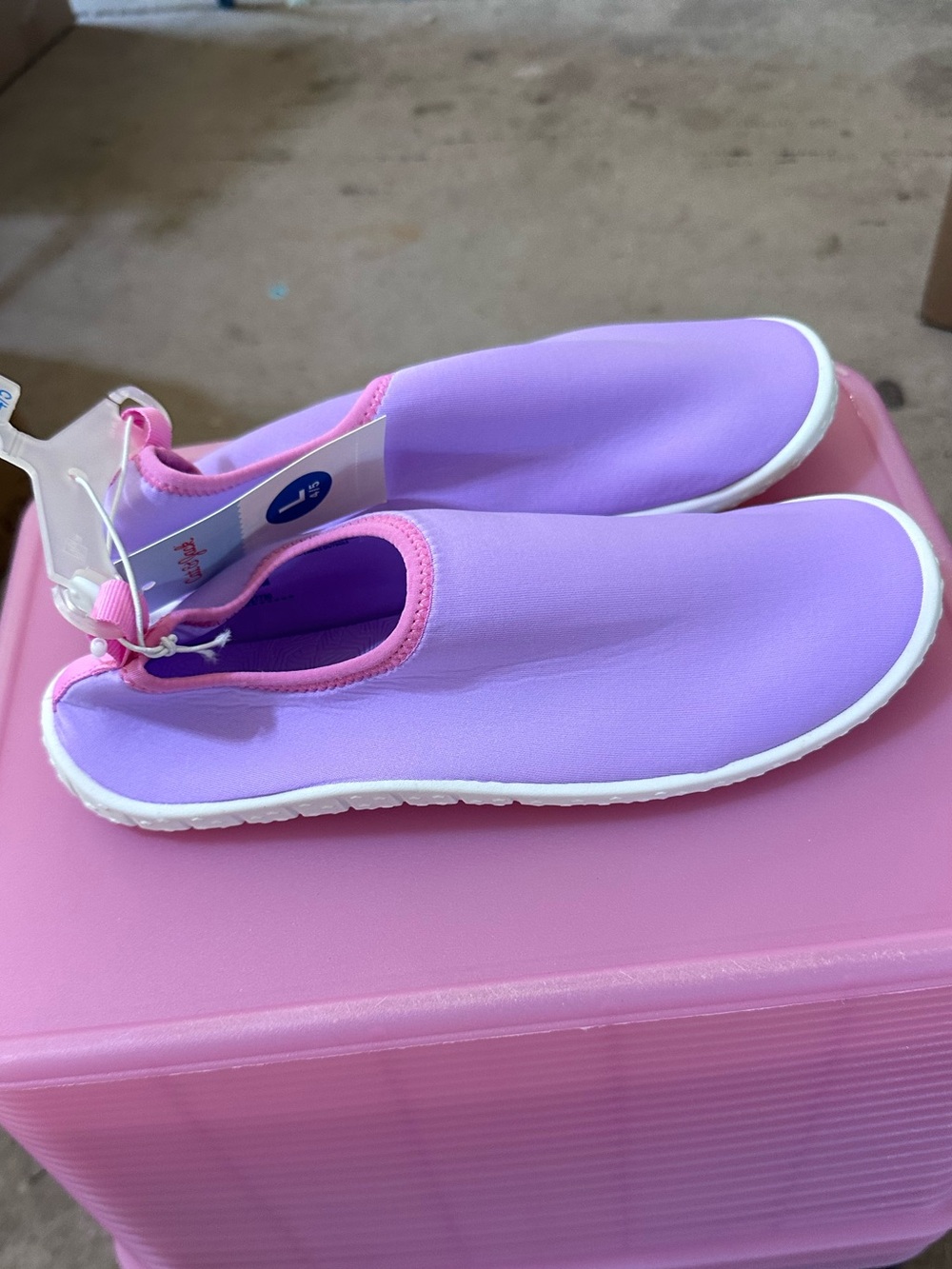Cat & Jack Lilac Water Shoes with Pink Trim